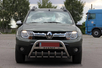 Dacia Duster 2008-2018 Frontbügel mit Schriftzug WT004 (Edelstahl) Foto 3