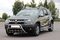 Dacia Duster 2008-2018 Frontbügel mit Schriftzug WT004 (Edelstahl) Foto 1