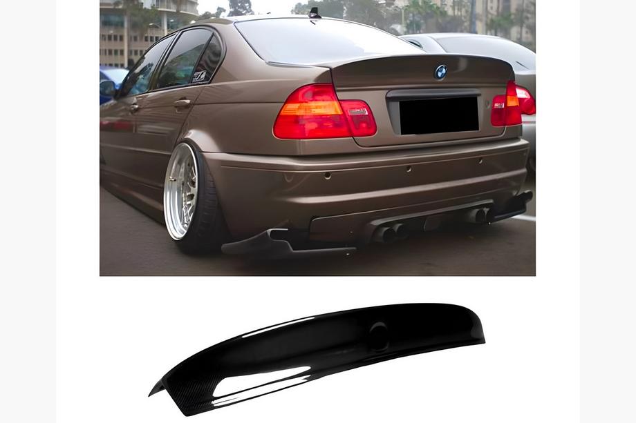 BMW 3 Series E46 1998-2006 Spoiler CSL-Style V1 (für SD, Schwarz Glanz) Image