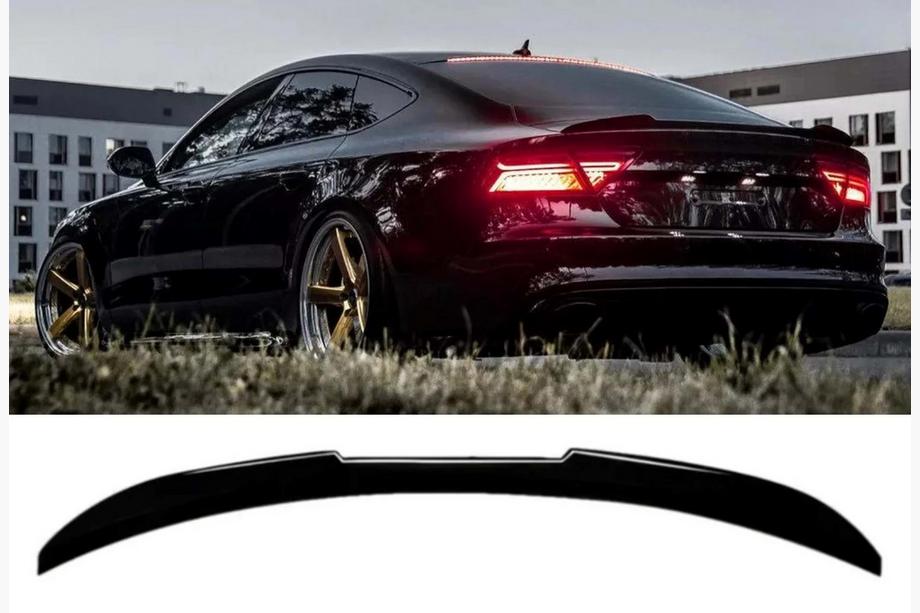 Audi A7 2010-2018 DPT V2 Spoiler (Limousine, Schwarz Hochglanz) Image