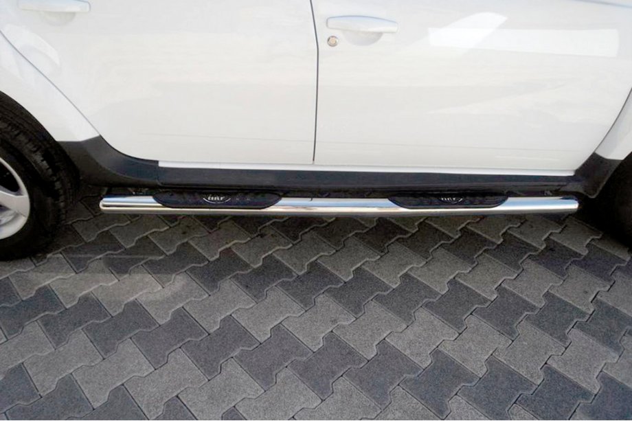 Dacia Duster 2008-2018 Seitliche Rohre mit Einsätzen (2 Stk., Edelstahl) Image