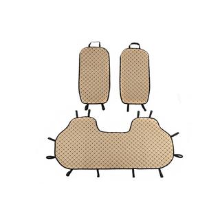 Sitzauflagen für Rücksitze (Set, Beige mit schwarzer Naht) Foto 1