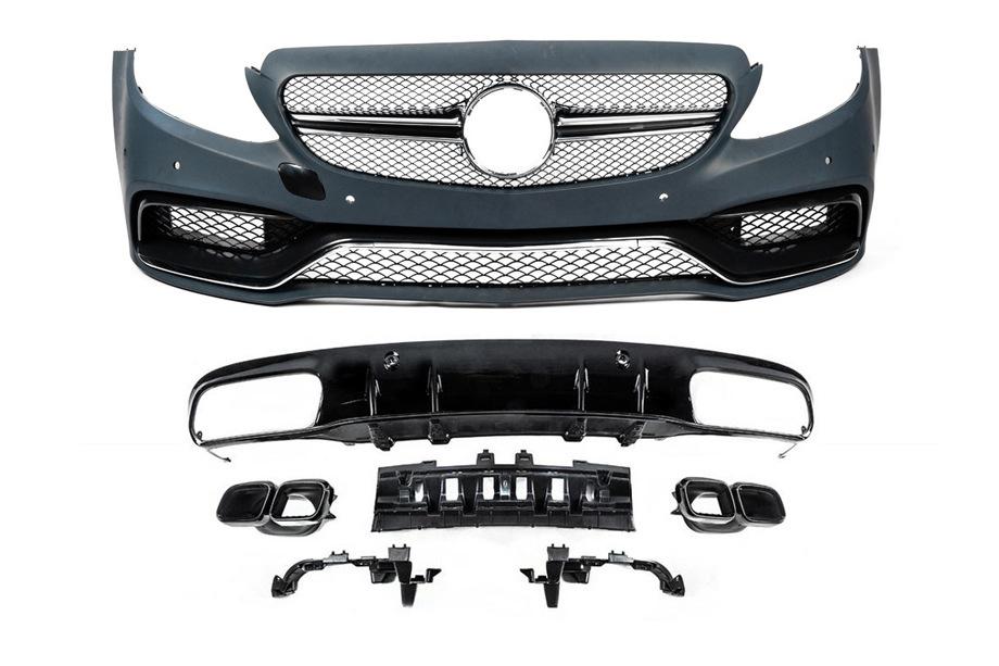Mercedes C-class W205 2014-2021 Bodykit mit Diffusor für Coupe (AMG C63-Design 2014-2018) Image