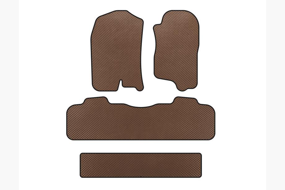 Chevrolet Tahoe 2007-2014 EVA Fußmatten (3 Reihen, 2007-2014, Braun) Image