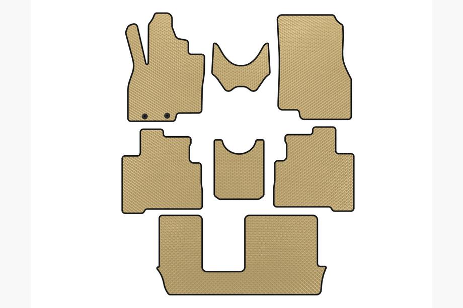 Mitsubishi Grandis 2003-2011 EVA Fußmatten (3 Reihen, Beige) Image