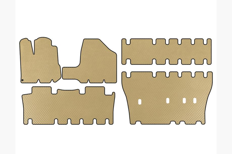 Toyota Sienna 2003-2009 EVA Fußmatten (3 Reihen, Beige) Image