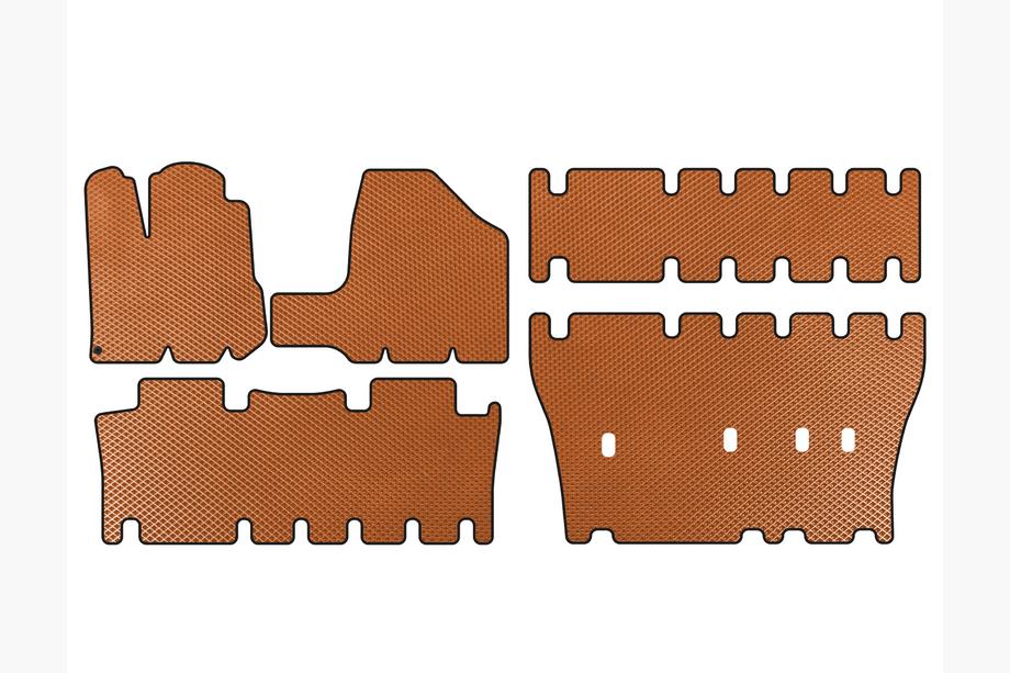 Toyota Sienna 2003-2009 EVA Fußmatten (3 Reihen, Orange) Image