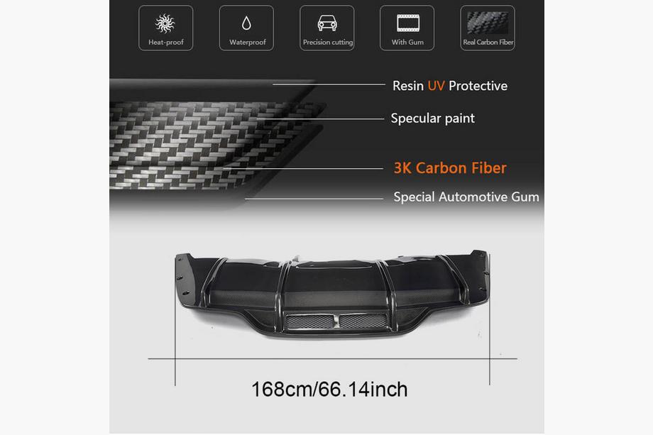 Mercedes C-class W205 2014-2021 Heckdiffusor V2 (für Coupe/Cabrio C63 AMG 2015-2019, Carbon) Foto 5