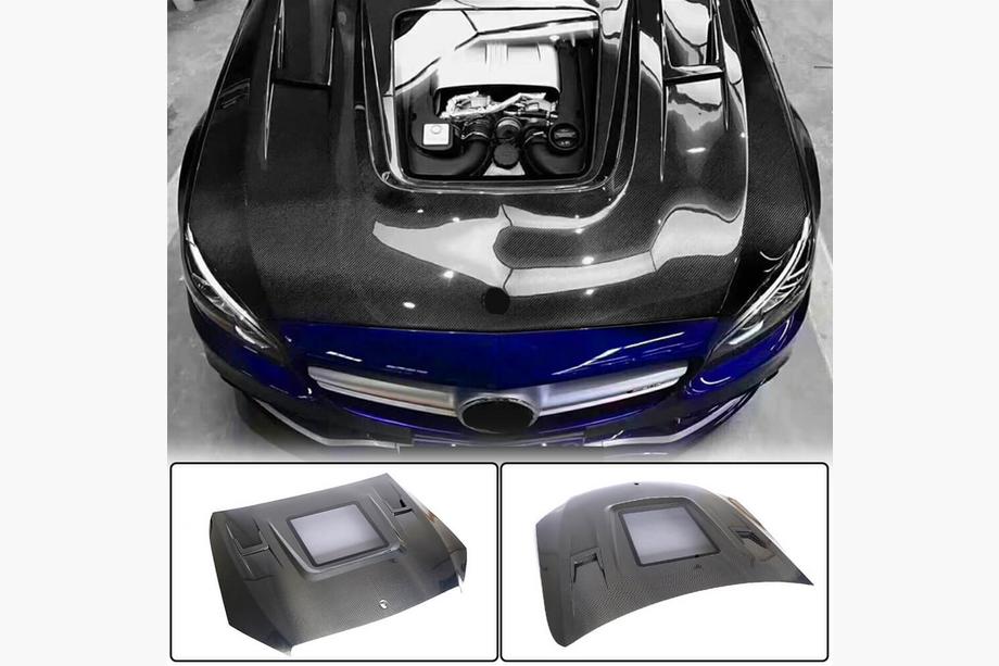 Mercedes C-class W205 2014-2021 Motorhaube V2 (Carbon) Image