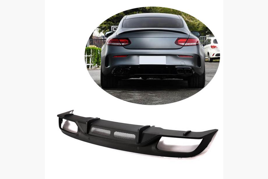 Mercedes C-class W205 2014-2021 Heckdiffusor für Stoßstange (Coupé/Cabrio C63 AMG 2019-2021, Carbon) Image