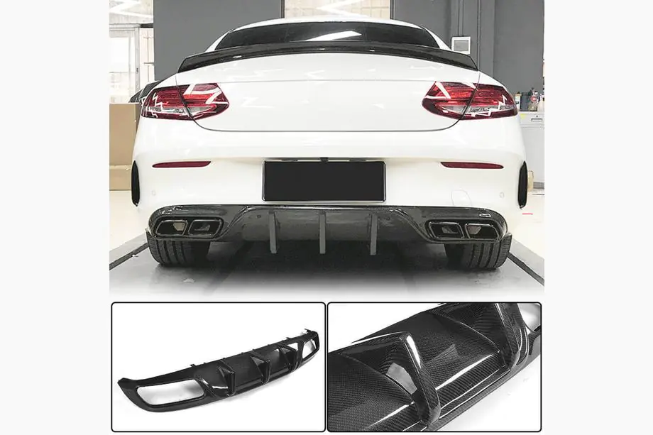 Mercedes C-class W205 2014-2021 Heckdiffusor V1 für Coupe/Cabrio C63 AMG 2015-2019 Carbon Foto 1