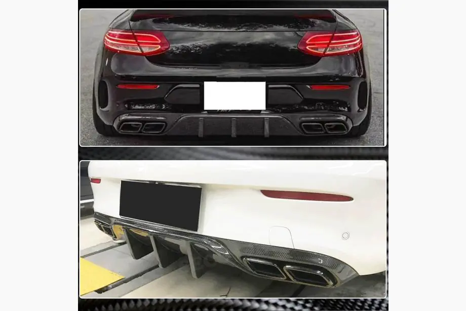 Mercedes C-class W205 2014-2021 Heckdiffusor V1 für Coupe/Cabrio C63 AMG 2015-2019 Carbon Foto 4