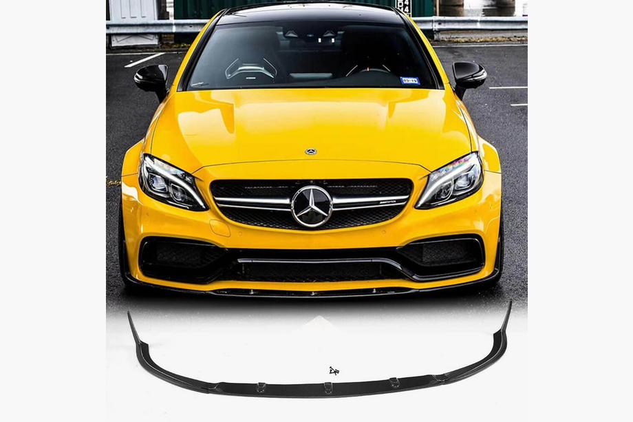 Mercedes C-class W205 2014-2021 Frontlippe V1 für Frontstoßstange (Coupé/Cabrio C63 AMG 2015-2019, Carbon) Image