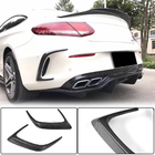 Mercedes C-class W205 2014-2021 Heckstoßstangenabdeckungen (für Coupe/Cabrio C63 AMG 2015-2019, Carbon) Foto 1