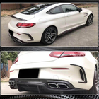 Mercedes C-class W205 2014-2021 Heckstoßstangenabdeckungen (für Coupe/Cabrio C63 AMG 2015-2019, Carbon) Foto 3