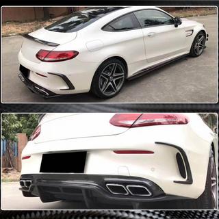 Heckstoßstangenabdeckungen (für Coupe/Cabrio C63 AMG 2015-2019, Carbon) Foto 3