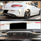 Mercedes C-class W205 2014-2021 Heckdiffusor für AMG-Line / C43 AMG Coupe/Cabrio 2015-2019, Carbon Foto 4