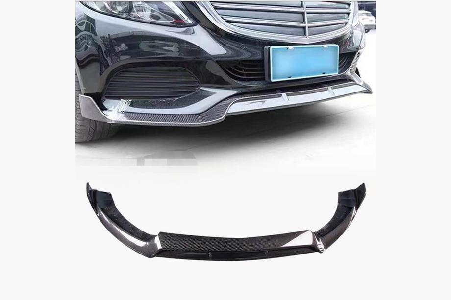 Mercedes C-class W205 2014-2021 Frontlippe V1 Stoßstange Aufsatz (für SD Base 2019-2021, Carbon) Image