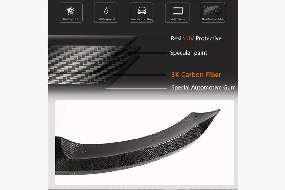 Mercedes C-class W205 2014-2021 Frontstoßstangenlippe Aufsatz V2 (für SD Base 2019-2021, Carbon) Foto 4