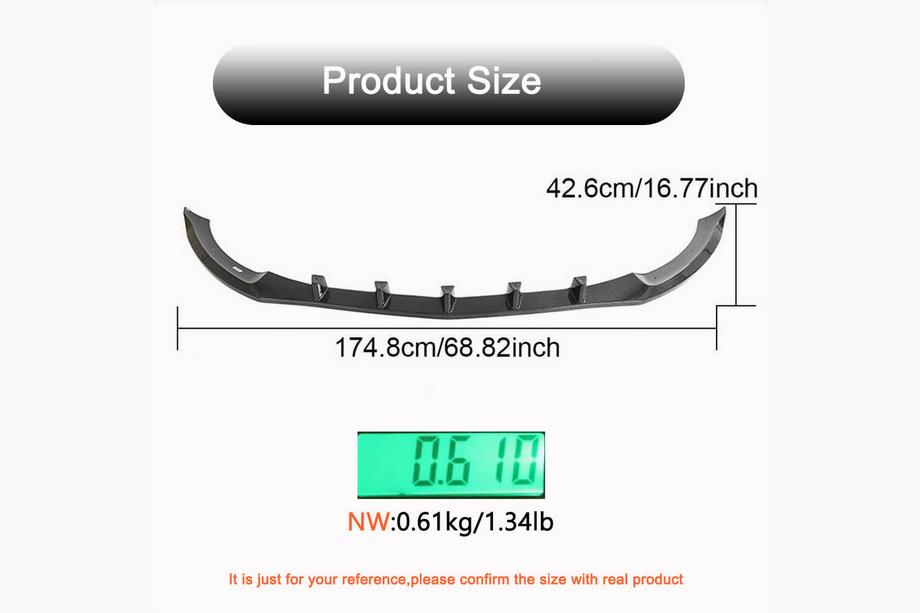Mercedes C-class W205 2014-2021 Frontstoßstangenlippe Aufsatz V2 (für SD Base 2019-2021, Carbon) Foto 5