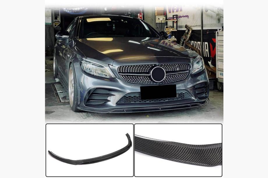 Mercedes C-class W205 2014-2021 Frontstoßstange Lippe Aufsatz (2019-2021, Carbon) Image