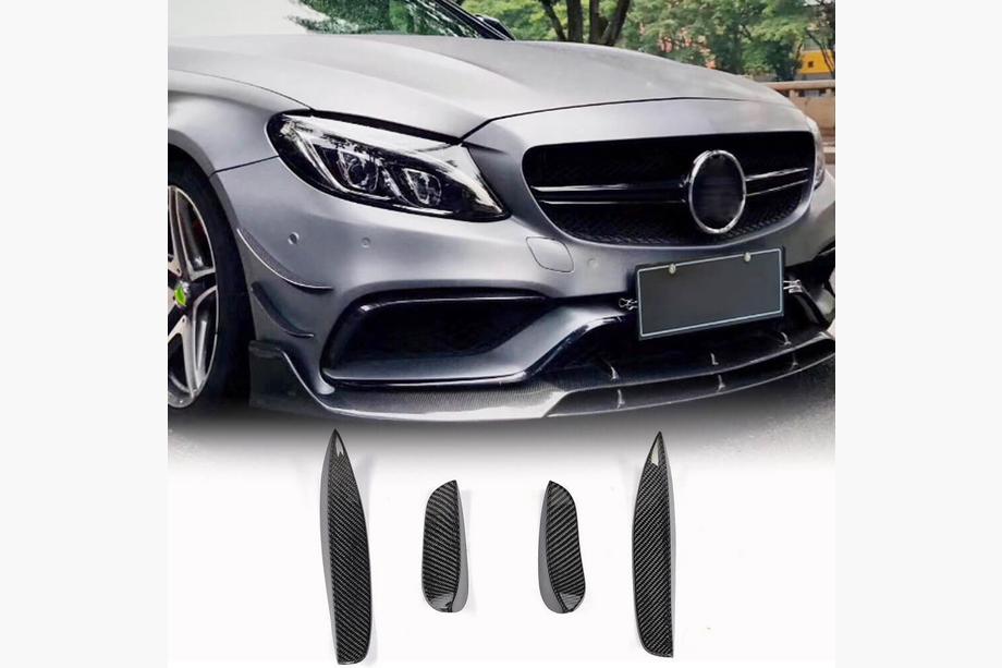 Mercedes C-class W205 2014-2021 Carbon Frontstoßstangen Aufsätze für C63 AMG 2015-2019 Image