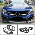 Mercedes C-class W205 2014-2021 Carbon Nebelscheinwerfer Abdeckungen für C43 AMG 2015-2019 Foto 1