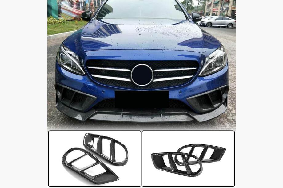 Mercedes C-class W205 2014-2021 Carbon Nebelscheinwerfer Abdeckungen für C43 AMG 2015-2019 Image