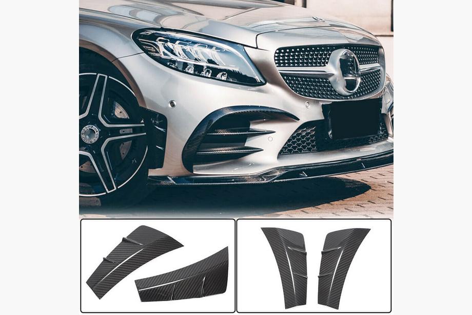 Mercedes C-class W205 2014-2021 Frontstoßstangen Aufsätze V2 (für C43 AMG 2019-2021, Carbon) Image