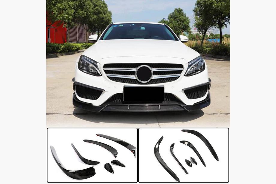 Mercedes C-class W205 2014-2021 Carbon Frontstoßstangen Aufsätze für C43 AMG 2015-2019 Image