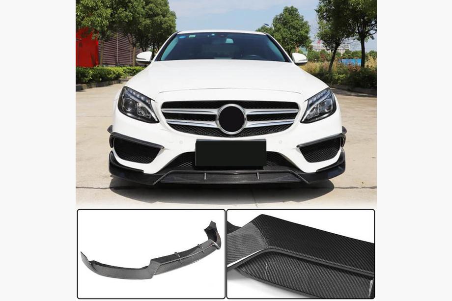 Mercedes C-class W205 2014-2021 Frontlippe V2 für C43 AMG 2015-2019 Carbon Image