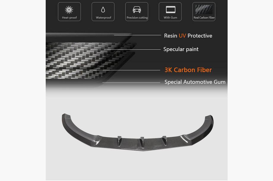 Mercedes C-class W205 2014-2021 Frontlippe V3 für C43 AMG 2015-2019 Carbon Foto 5