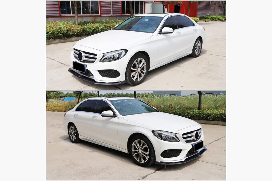 Mercedes C-class W205 2014-2021 Frontspoiler Lippe V7 für C43 AMG 2015-2019 Kunststoff Foto 2