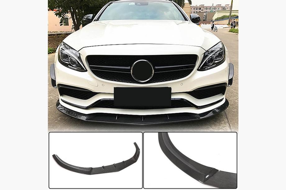 Mercedes C-class W205 2014-2021 Frontlippe V1 für Stoßstange SD C63 AMG 2015-2019 Carbon Image