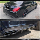 Mercedes C-class W205 2014-2021 Heckdiffusor für SD C43/C63 AMG 2015-2019 Carbon Foto 4