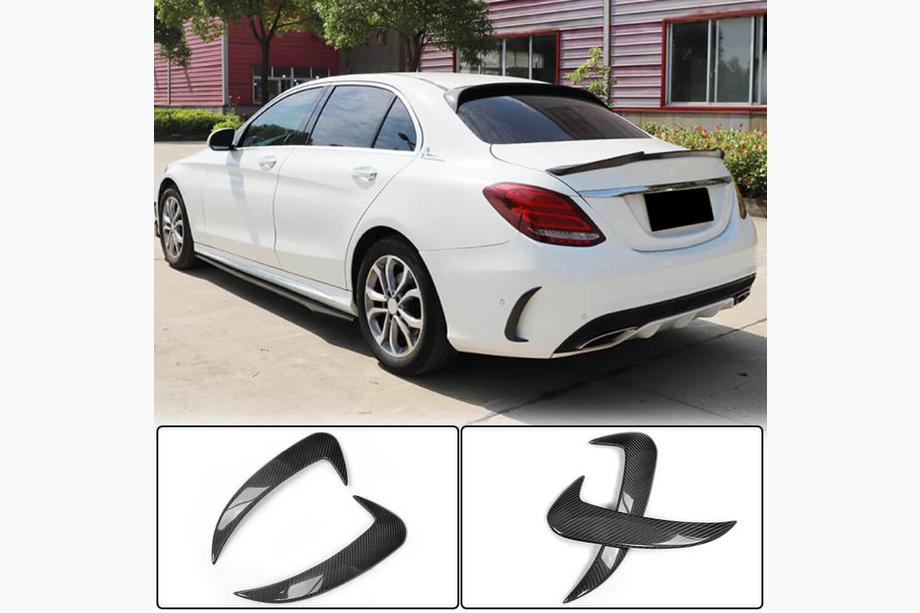 Mercedes C-class W205 2014-2021 Heckstoßstangenabdeckung für SD C43/C63 AMG 2015-2019 Carbon Foto 1