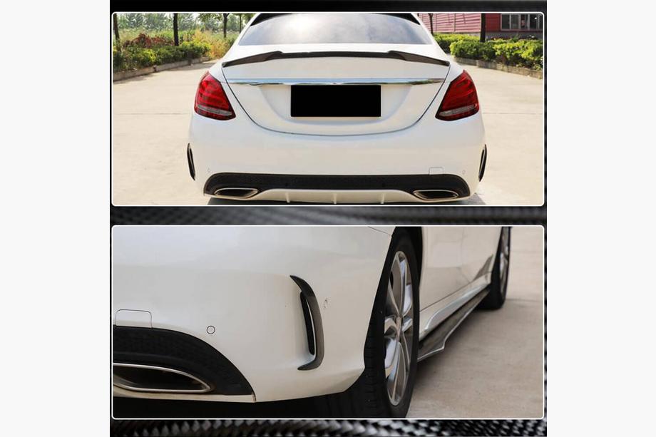 Mercedes C-class W205 2014-2021 Heckstoßstangenabdeckung für SD C43/C63 AMG 2015-2019 Carbon Foto 4