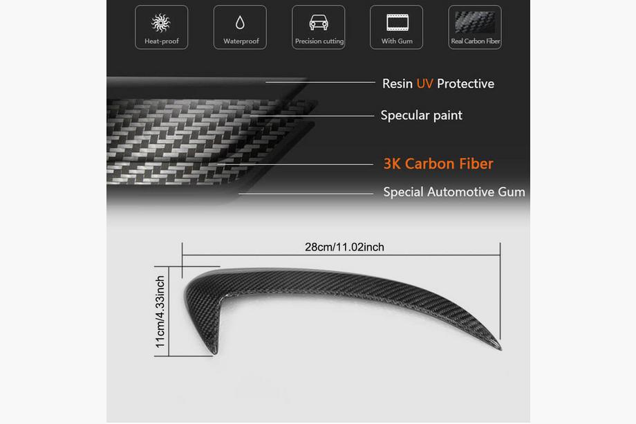 Mercedes C-class W205 2014-2021 Heckstoßstangenabdeckung für SD C43/C63 AMG 2015-2019 Carbon Foto 6