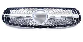 Mercedes GLC X253 2015-2022 Frontgrill Diamond Silber (für GLC 43 AMG/GLC 63 AMG/AMG-Line 2019-2022) Foto 2