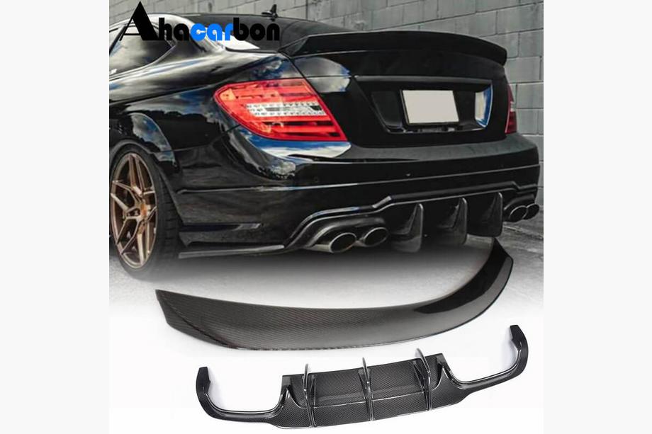 Mercedes C-class W204 2007-2015 Heckstoßstangen Diffusor Spoiler für C63 AMG 2012-2014 Carbon Image