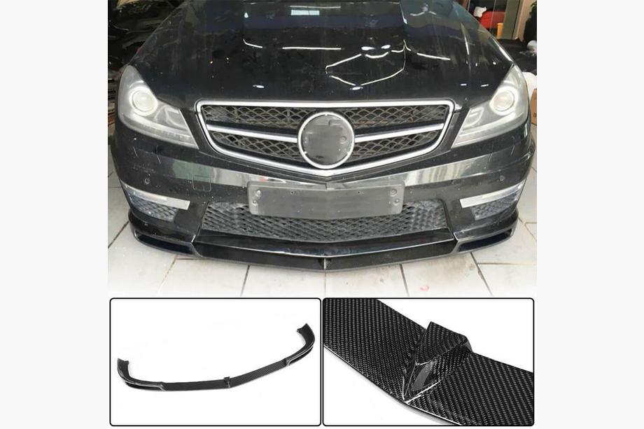 Mercedes C-class W204 2007-2015 Frontspoiler Lippe V1 für AMG 2012-2014 Carbon Image