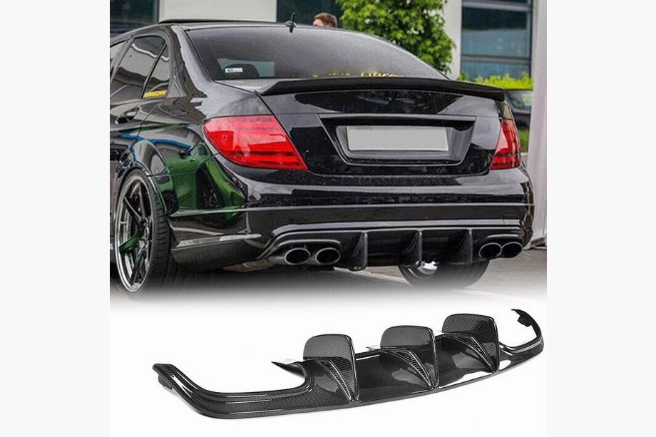 Mercedes C-class W204 2007-2015 Heckdiffusor V1 für AMG SD 2008-2011, Carbon Image