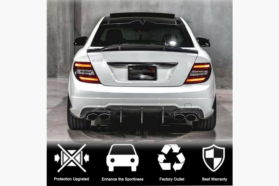 Mercedes C-class W204 2007-2015 Heckdiffusor V2 für AMG SD/Coupe 2012-2014 Carbon Foto 2