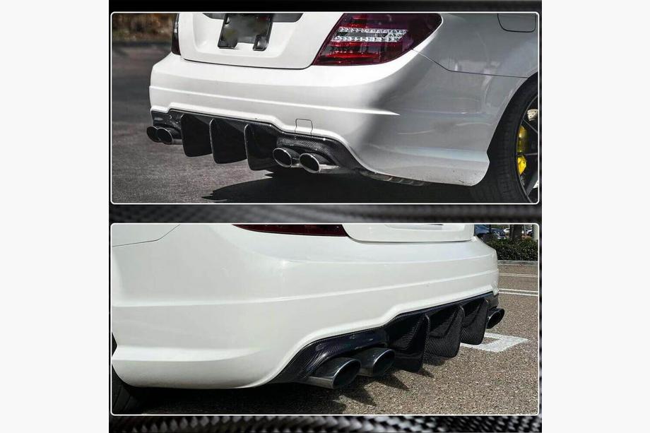 Mercedes C-class W204 2007-2015 Heckdiffusor V2 für AMG SD/Coupe 2012-2014 Carbon Foto 3