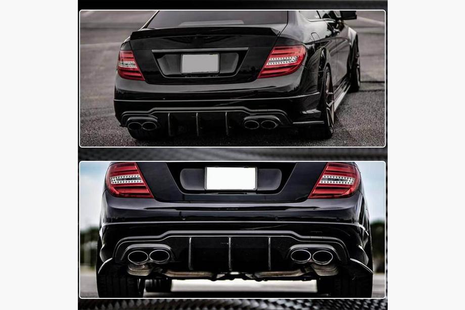 Mercedes C-class W204 2007-2015 Heckdiffusor V2 für AMG SD/Coupe 2012-2014 Carbon Foto 4