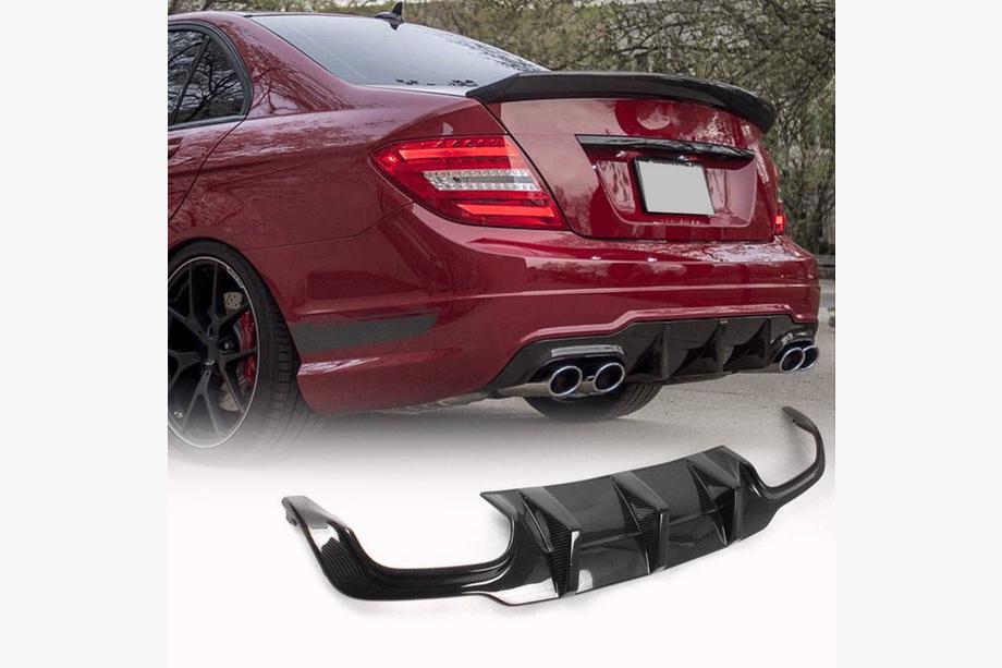 Mercedes C-class W204 2007-2015 Heckdiffusor V3 für AMG SD/Coupe 2012-2014 Carbon Foto 1