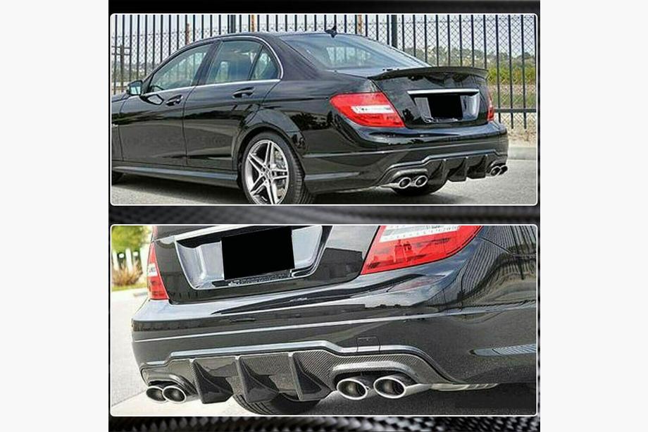 Mercedes C-class W204 2007-2015 Heckdiffusor V3 für AMG SD/Coupe 2012-2014 Carbon Foto 4