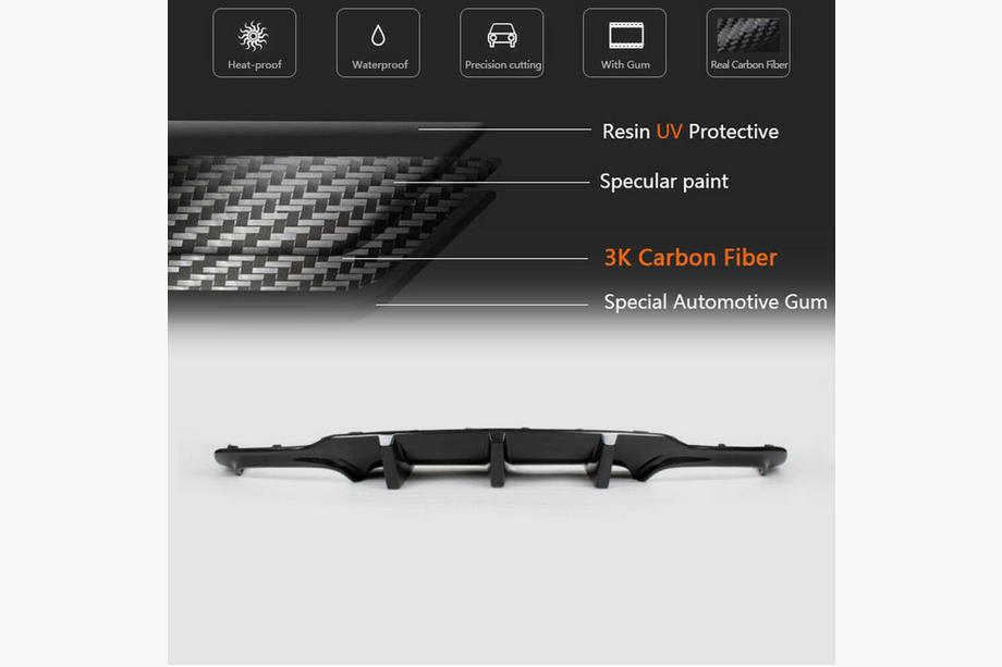 Mercedes C-class W204 2007-2015 Heckdiffusor V3 für AMG SD/Coupe 2012-2014 Carbon Foto 5