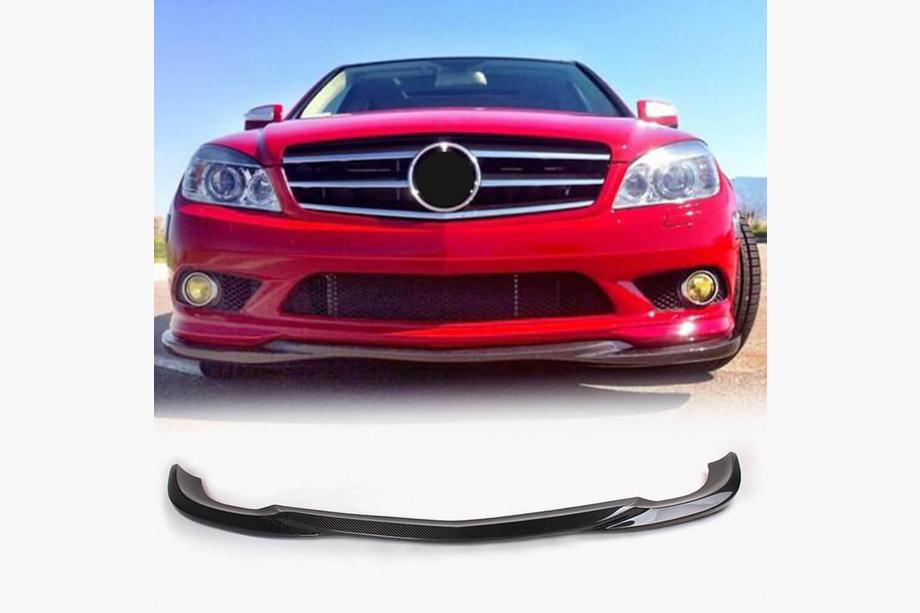 Mercedes C-class W204 2007-2015 Frontstoßstange Lippe Aufsatz (für AMG-Line 2008-2011, Carbon) Image