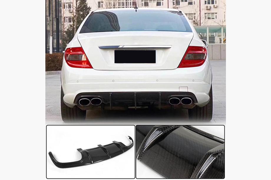 Mercedes C-class W204 2007-2015 Heckdiffusor V3 für AMG SD 2008-2011 Carbon Image